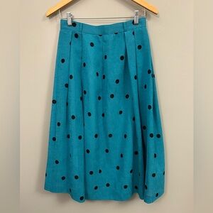 Women’s Teal Polka Dot Skirt